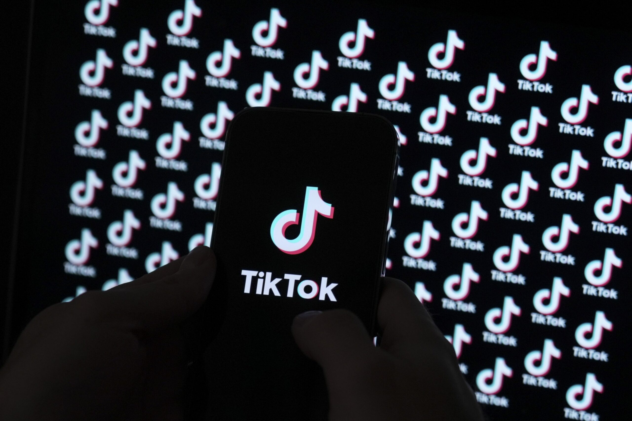The TikTok logo is seen in this illustration by Anadolu Agency (AA) on Jan. 14, 2025. (AA Photo)
