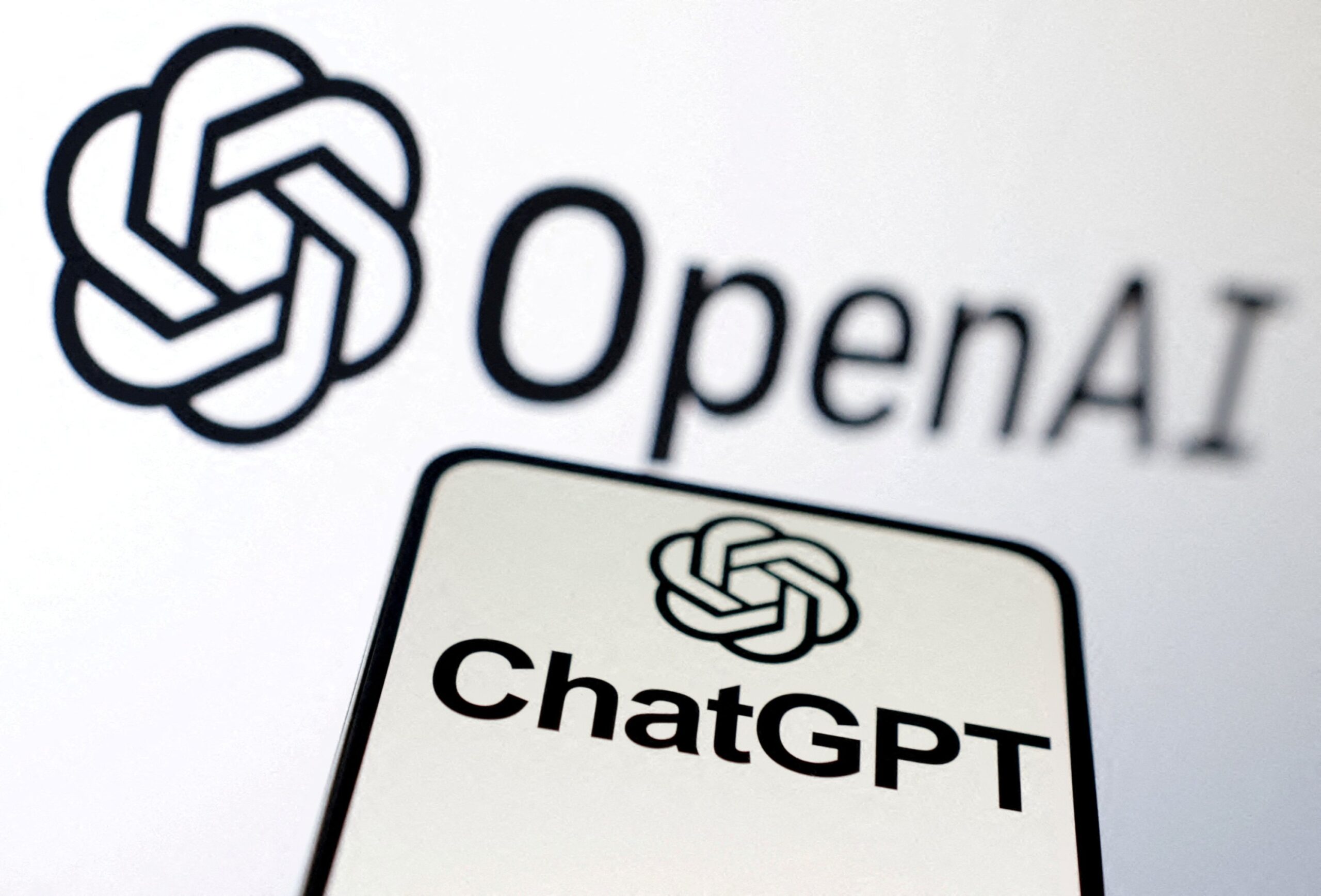OpenAI and ChatGPT logos are seen in this illustration created on Feb. 3, 2026.  