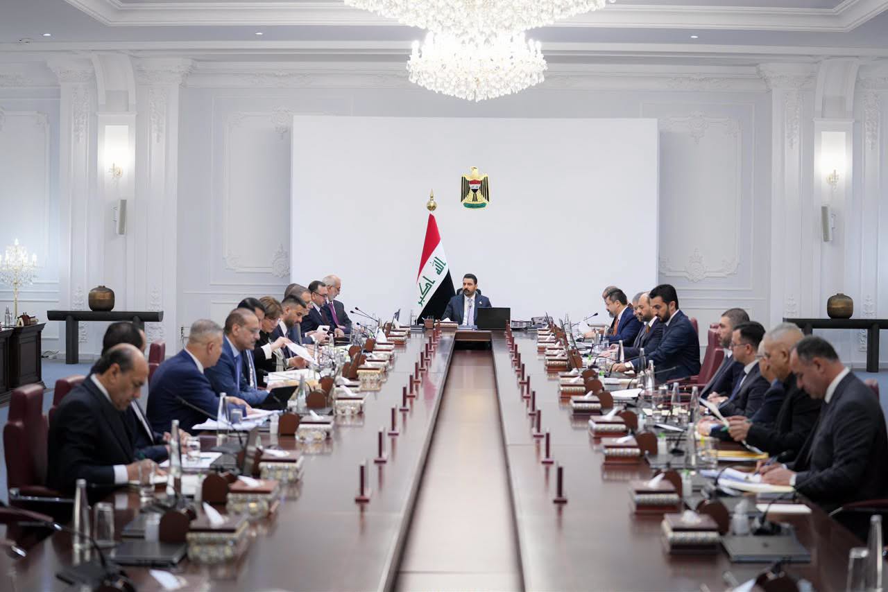 Iraqi Prime Minister Ali Faleh al-Zaidi chairs the 13th regular session of the Council of Ministers on August 6, 2026. Photo: Iraqi PM Media Office 

