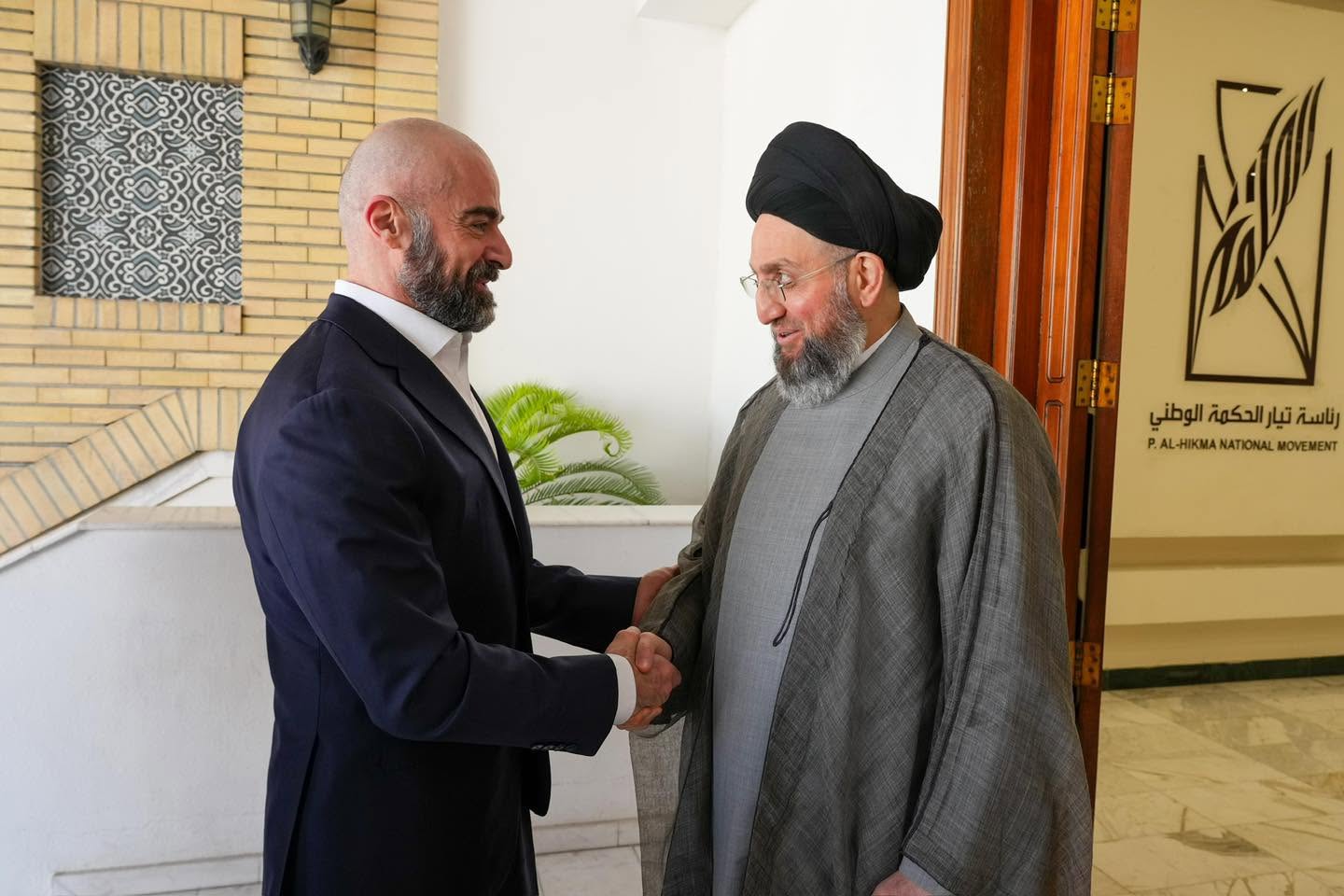 Bafel Jalal Talabani, President of the Patriotic Union of Kurdistan (PUK), meets with Sayyid Ammar al-Hakim, head of the National Wisdom Movement, on August 19, 2026.







