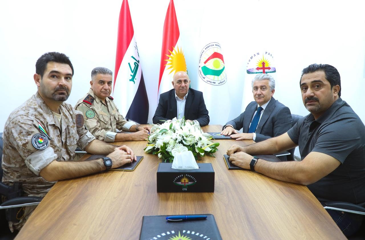 Protection and Information Agency Head Jalal Sheikh Naji chairs a security meeting in Slemani on August 30, 2026 
