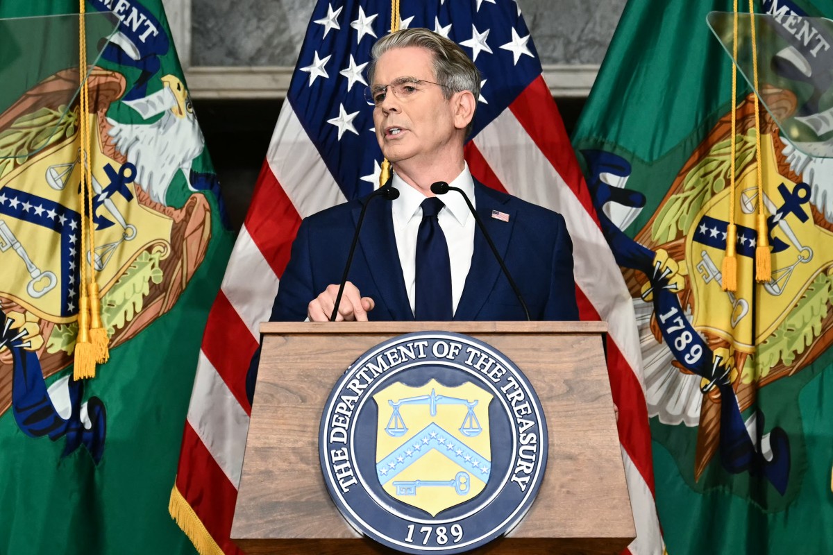 US Secretary of the Treasury Scott Bessent speaks during a press conference in Washington, DC on August 24, 2026.
 