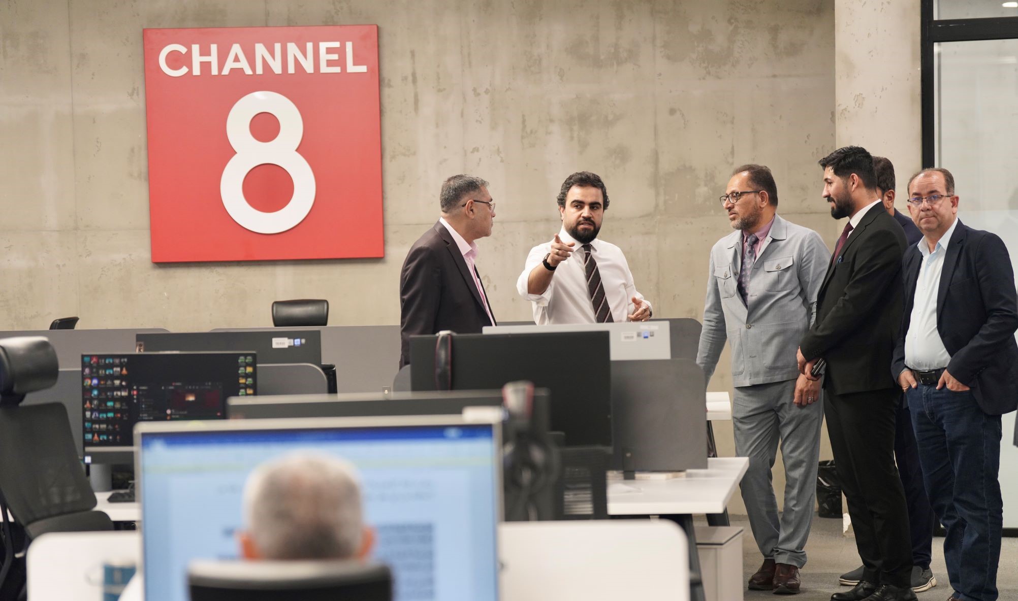 A high-level UNESCO delegation visited Channel8. Photo: Hamasur / Channel8 