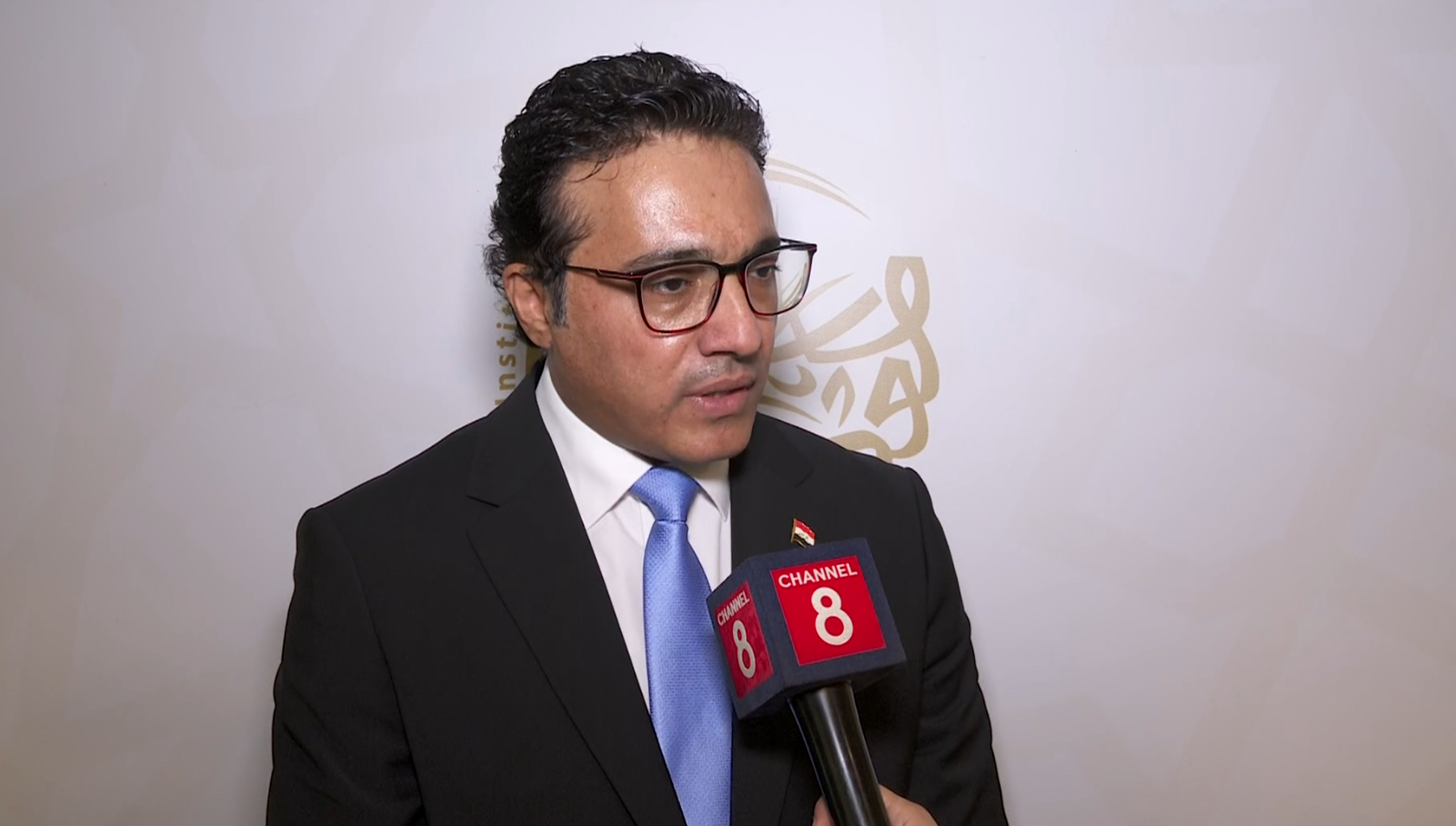 Iraqi government spokesperson Haider al-Aboudi speaks to Chanenl8 in baghdad on 21 augsut 2026. Photo: Chanenl8





