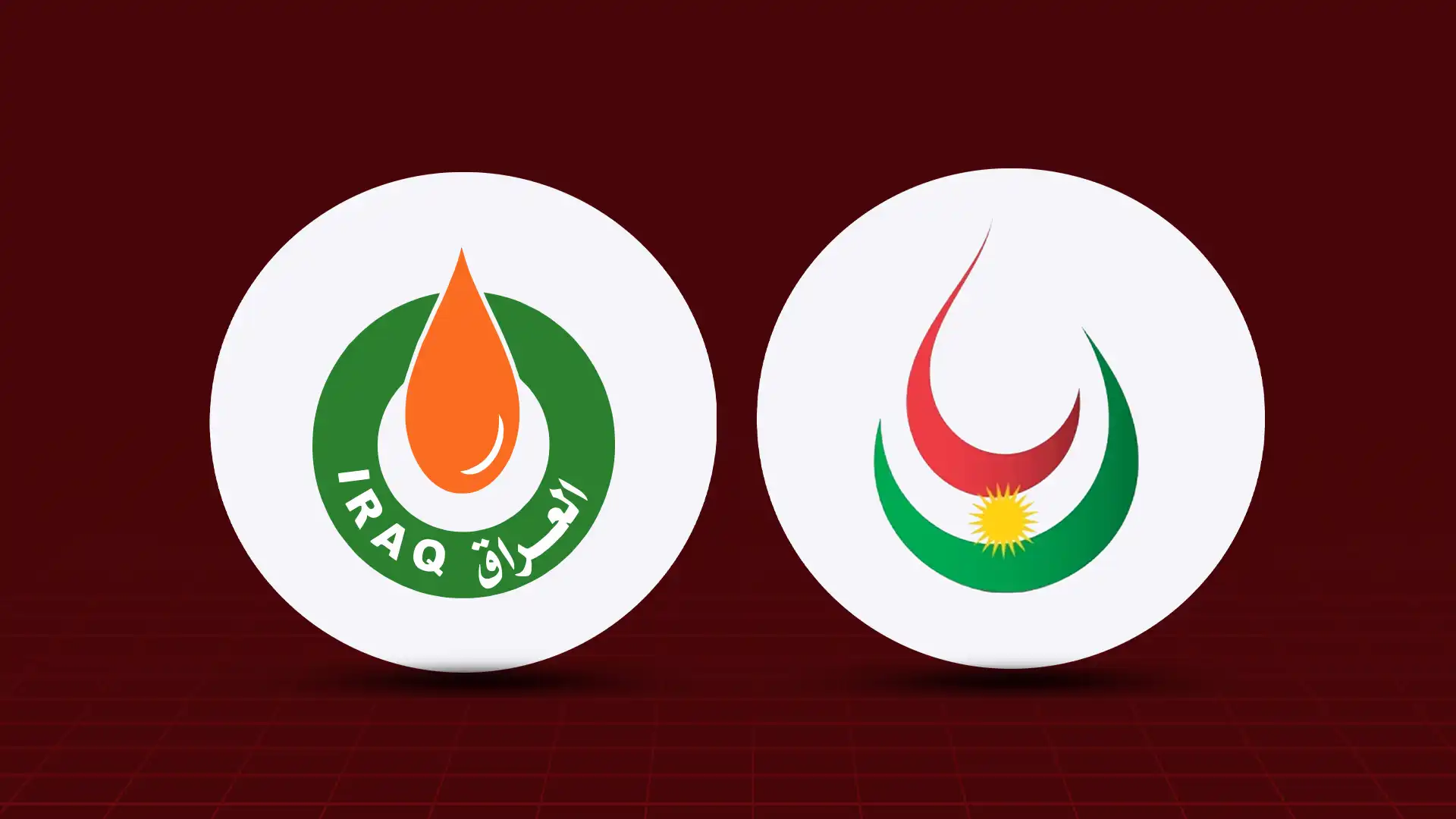 Logos of the Ministry of Oil of the Federal Government of Iraq (left) and the Ministry of Natural Resources of the Kurdistan Regional Government (right).