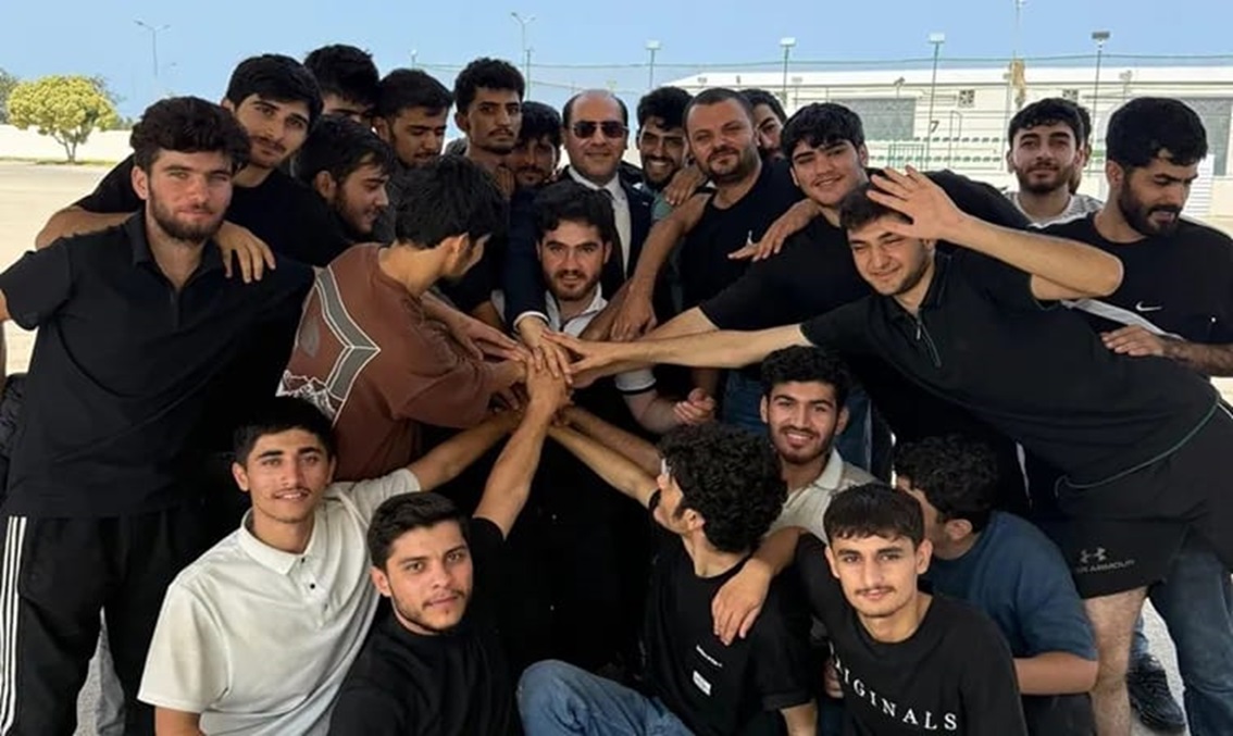 Kurdish migrants in Libya pictured during their journey back to the Kurdistan Region.