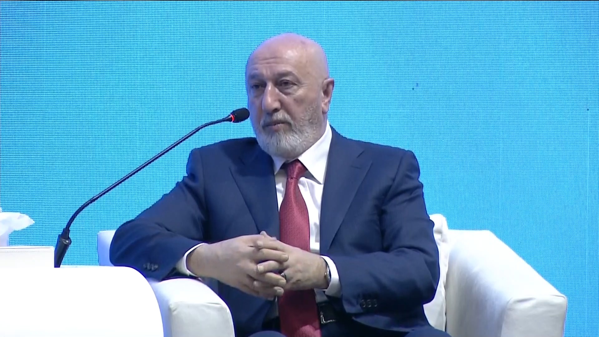 Nizar Amedi, Iraqi President, Speaking during an official panel discussion at the 8th Baghdad Dialogue Conference