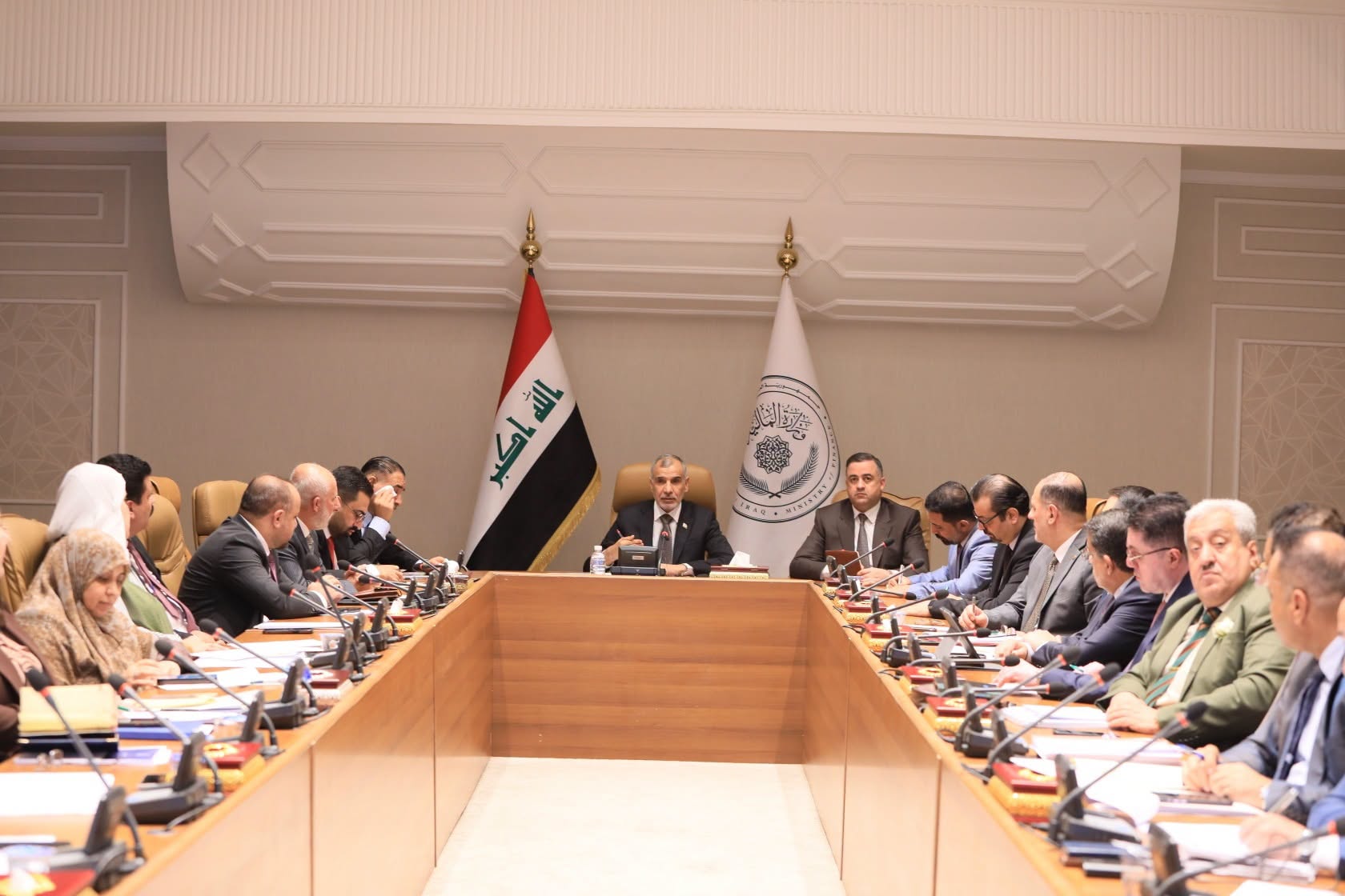 A senior delegation of the Kurdistan Region Ministry of Finance meets with Iraqi Finance Minister Faleh al-Sari in Baghdad on September 3, 2026. Photo: Iraqi Finance Ministry 

