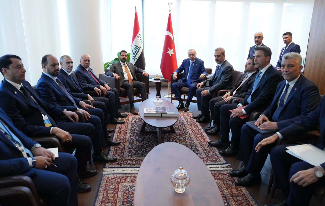 Meeting between Iraqi Prime Minister Ali Faleh Al-Zaidi and Turkish President Recep Tayyip Erdogan in New York