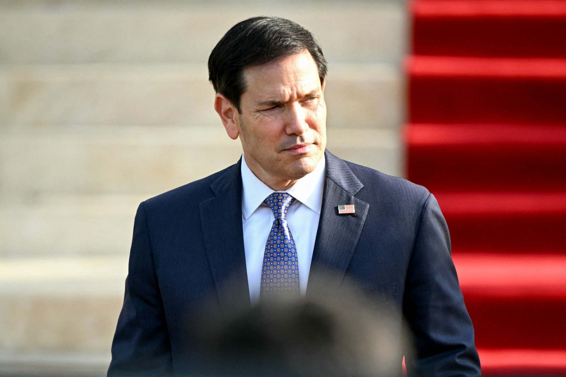 US Secretary of State Marco Rubio leaves a meeting with Colombia's President Abelardo de la Espriella in Barranquilla, Colombia on September 8, 2026. (Photo by Luis ACOSTA / AFP)