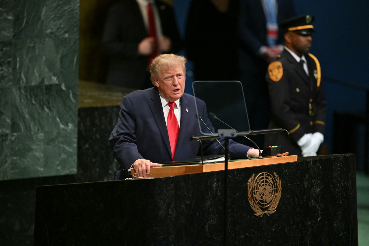 US President Donald Trump addresses the 81st United Nations General Assembly at United Nations headquarters in New York on September 22, 2026. (Photo by ANGELA WEISS / AFP)
