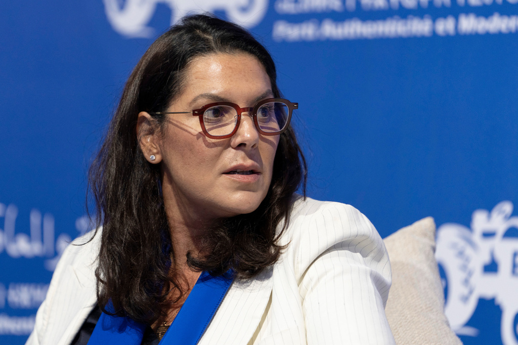 Fatima Ezzahra El Mansouri, Moroccan minister, politician and mayor of Marrakech, takes part in an electoral rally for Authenticity and Modernity Party (PAM) ahead of the upcoming legislative elections, in Tangier, Morocco, Wednesday, Sept. 16, 2026. (AP Photo/Mosa'ab Elshamy)