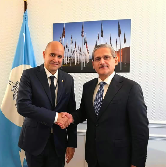 The head of Iraq's Federal Integrity Commission, Mohammed Ali al-Lami, and Interpol President Lucas Philippe meet in Paris on September 14, 2026. Photo: Iraq Federal Integrity Commission
