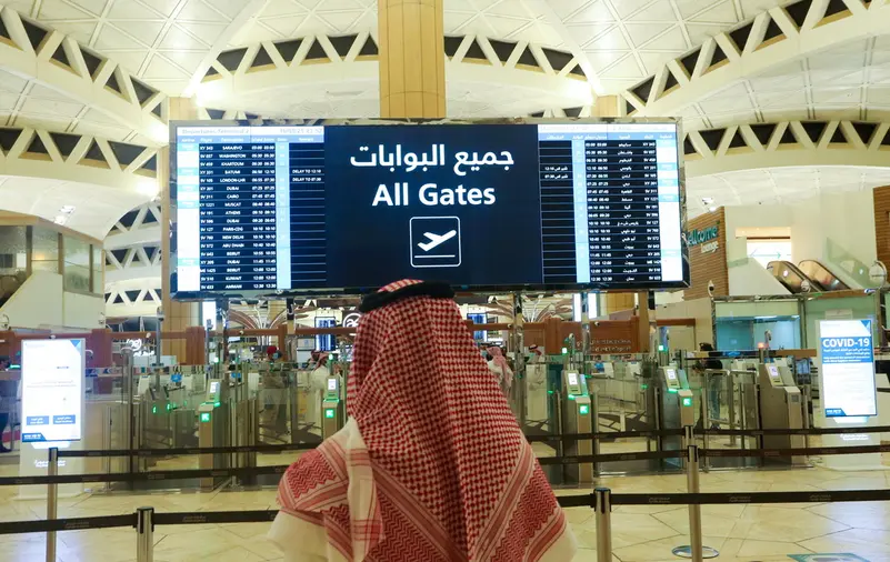 At King Khalid International Airport, a Sudanese resident was killed and eight others were injured.