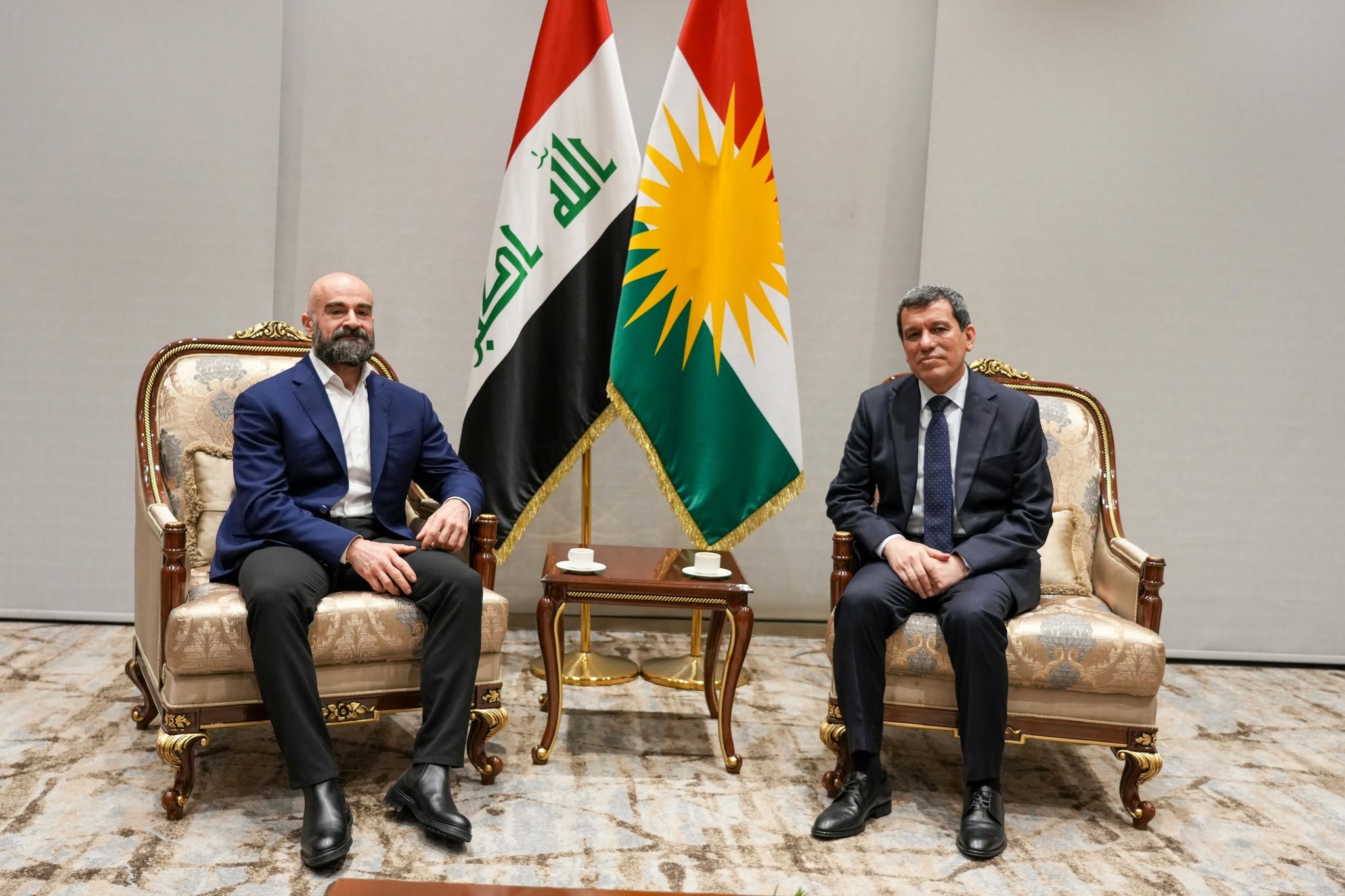 Bafel Jalal Talabani met with Syrian Presidential Advisor General Mazloum Abdi in Erbil on October 13, 2026

