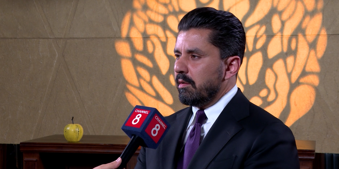 Ahmed Mufti, Deputy Minister of Natural Resources of the Kurdistan Regional Government, speaks to Channel8. Photo: Channel8


