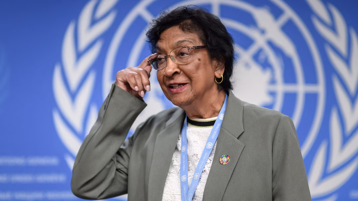 Navi Pillay in Geneva in 2025 © Fabrice Coffrini/AFP