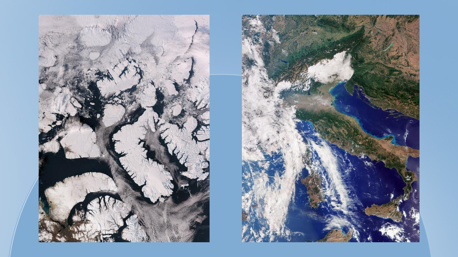 Satellite images of the Canadian Arctic and Italy from Copernicus Sentinel 3C – ©ESA (released)
