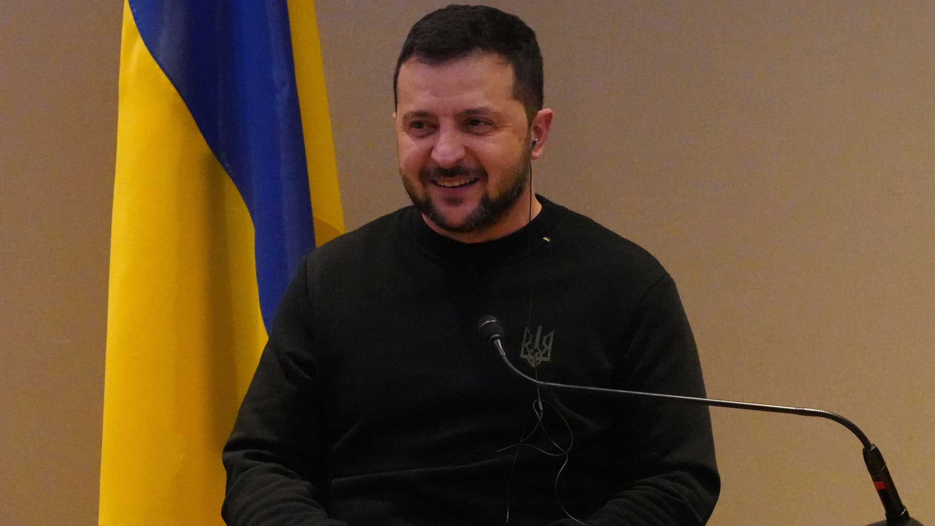 ڤلۆدیمێر زێلێنسکی سەرۆکی ئۆکرانیا.
فۆتۆ:ئەنادۆڵ