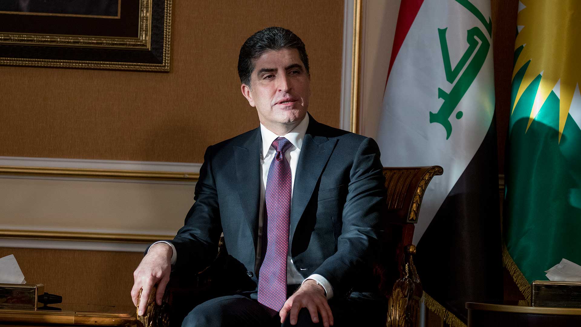 نێچیرڤان بارزانى، سەرۆکى هەرێمى کوردستان. فۆتۆ: AP