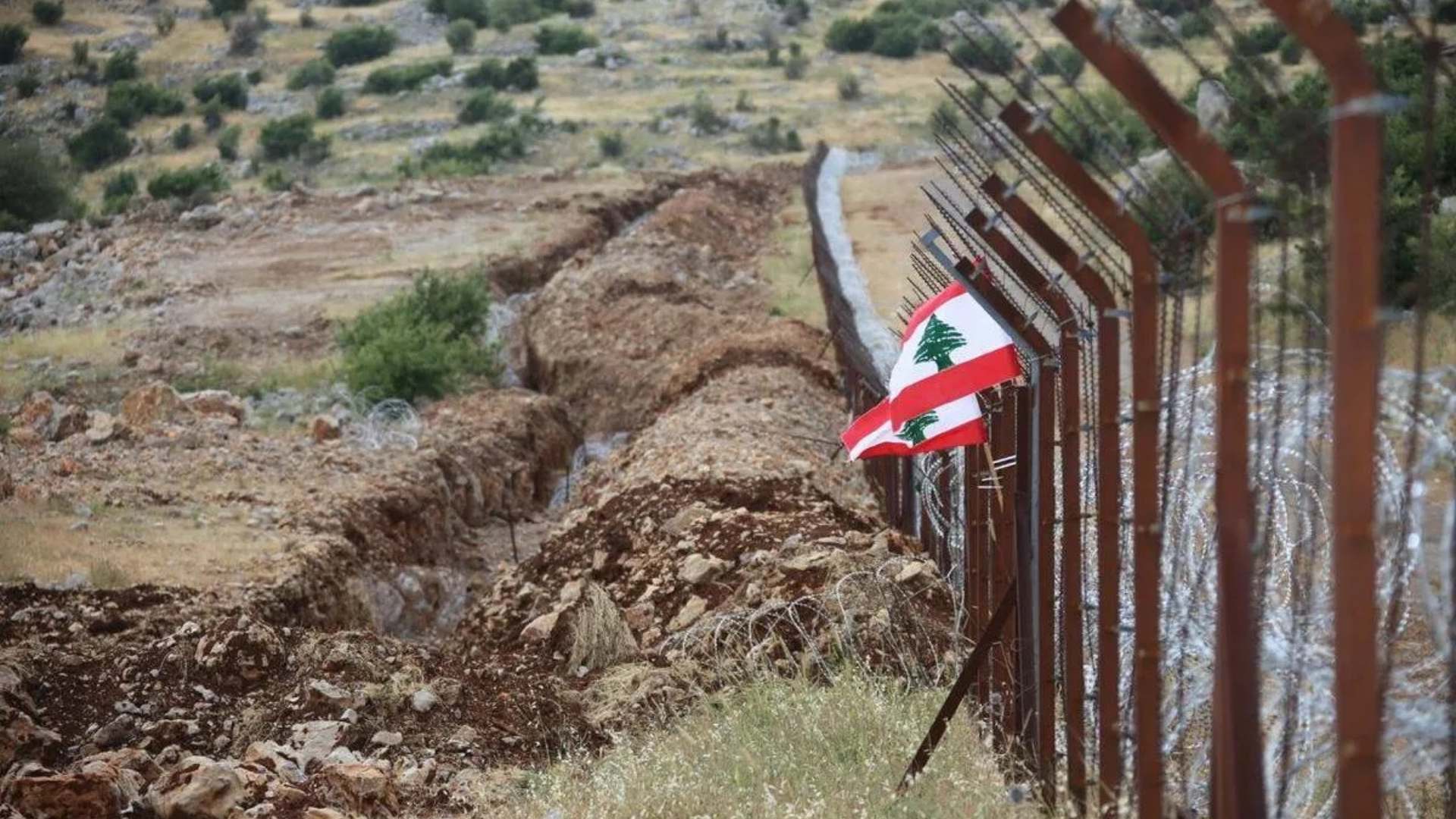 هێڵى سنووریى نێوان لوبنان و فەڵەستین.
