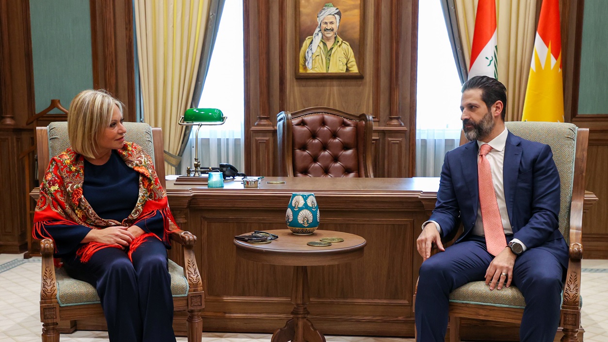 کۆبوونەوەی قوباد تاڵەبانی، جێگری سەرۆکوەزیرانی هەرێمی کوردستان لەگەڵ جێنین پلاسخارت، نوێنەری تایبەتی سکرتێری گشتیی نەتەوەیەکگرتووەکان لە عێراق 