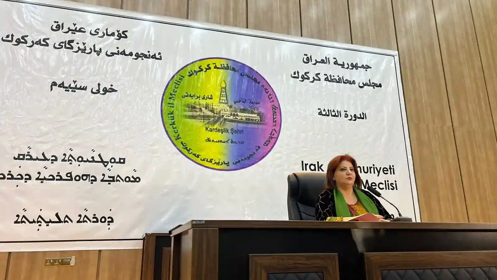 پەروین فاتیح،ئەندامى ئەنجوومەنی پارێزگای کەرکوک فۆتۆ: کەناڵ8
