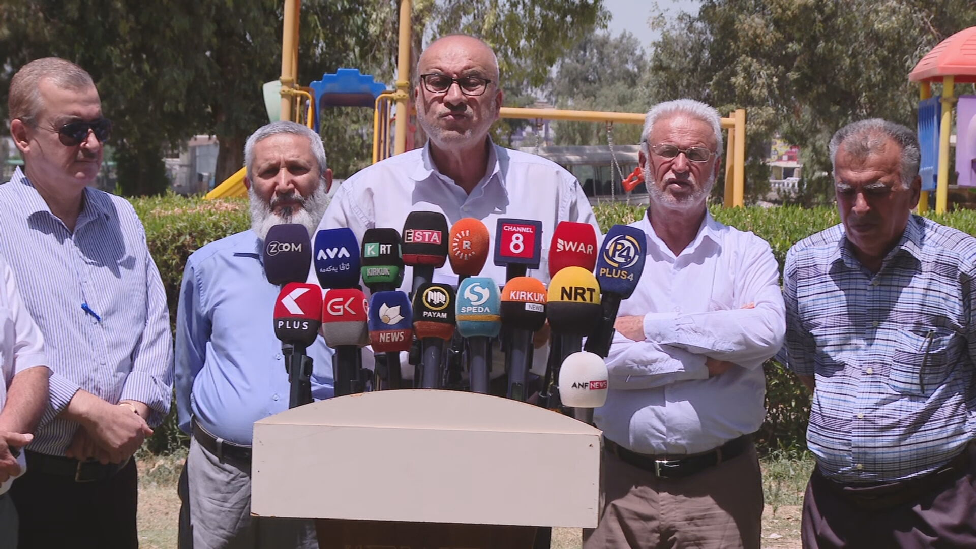 کۆنگرەی رۆژنامەوانی دەستەى مامۆستایان و فەرمانبەرانى خانەنشینى کەرکوک فۆتۆ: کەناڵ8