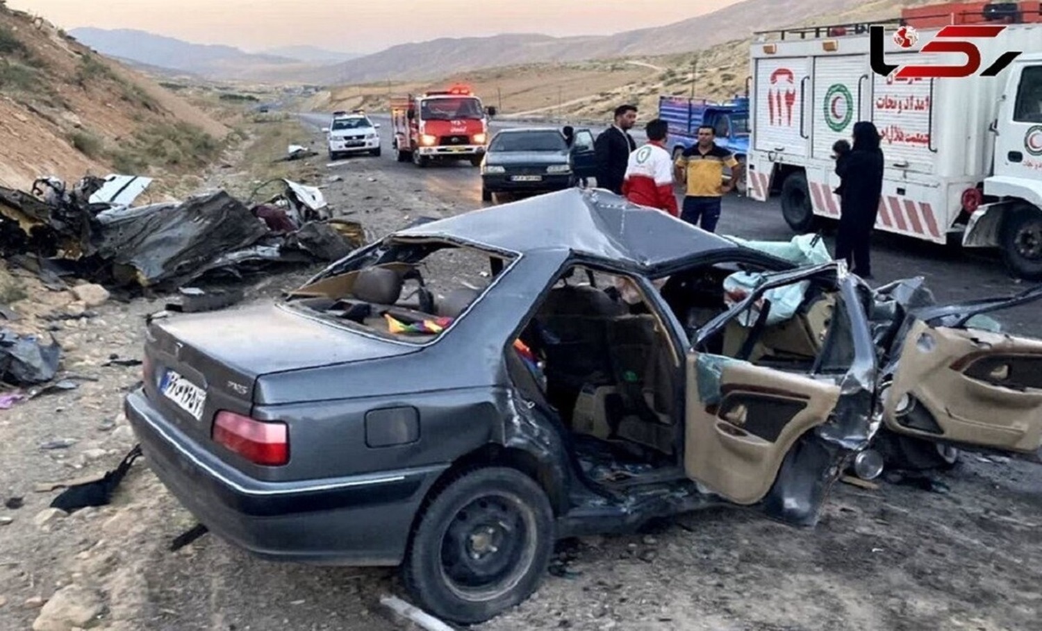 رووداوێکى هاتووچۆ لەسەر رێگاى شارۆچکەى فەرەجەیە لەئێران، کە زیارەتکارى چلەى ئیمامى حسێنى تێدایە
