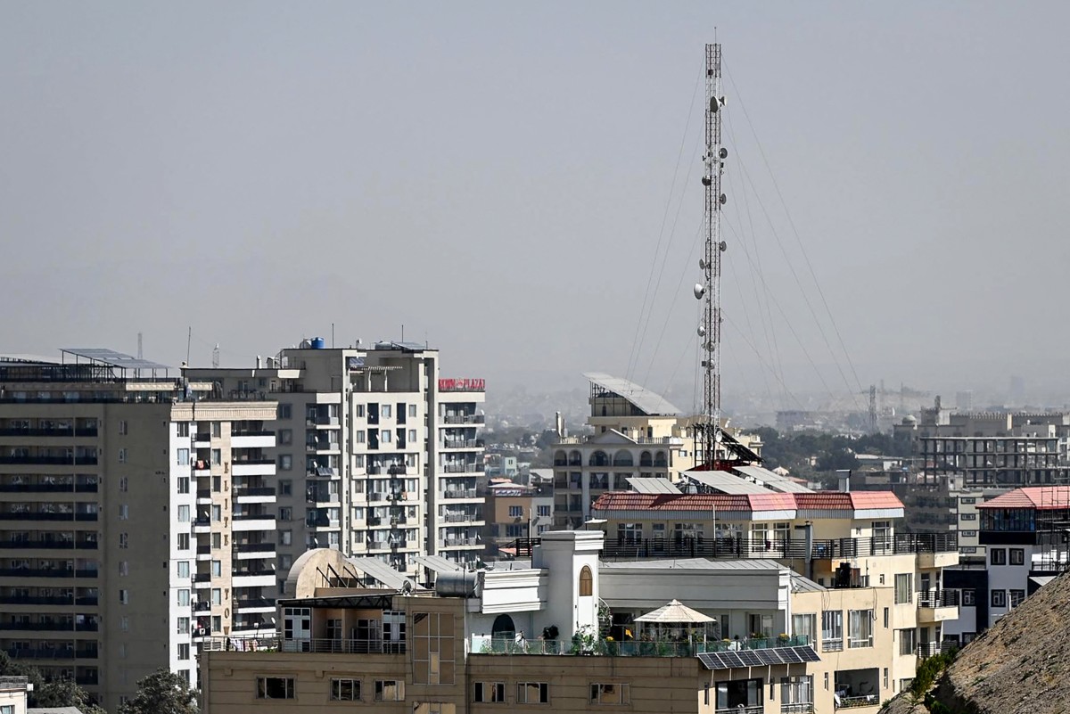 تاوەرێکی خزمەتگوزاریی پەیوەندییەکان لە کابوڵی پایتەختی ئەفغانستان فۆتۆ: AFP