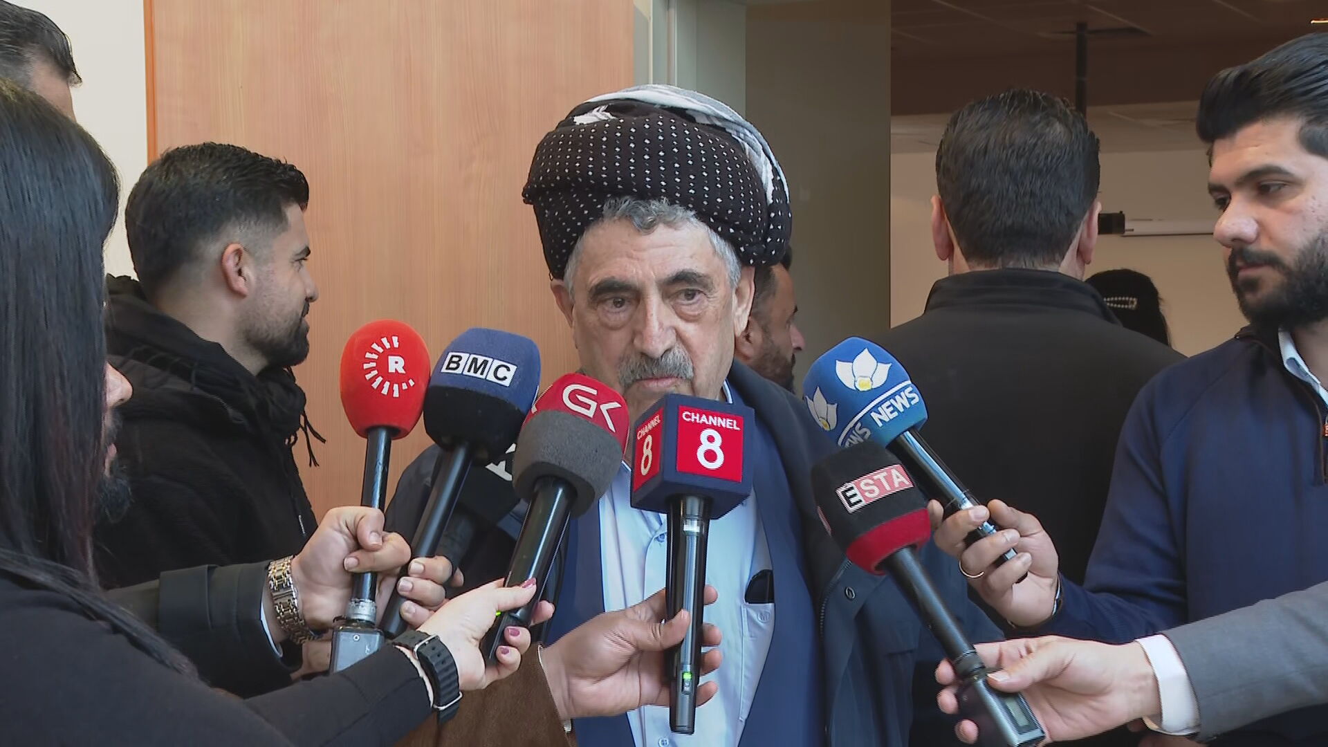 کۆنفرانسی ڕۆژنامەوانیی محەممەد حاجی مەحمود، سەرۆکی پارتی سۆسیال دیموکراتی کوردستان 