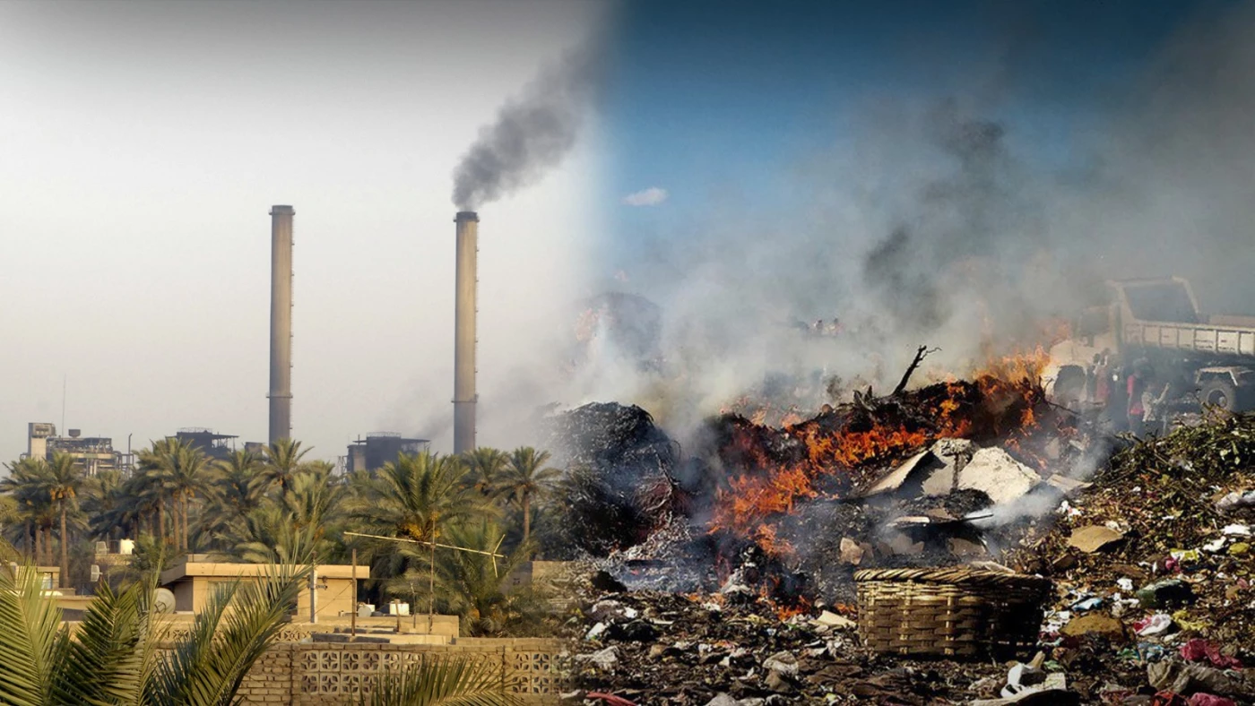دیمەنێک لە پیسبوونی ژینگەی عێراق