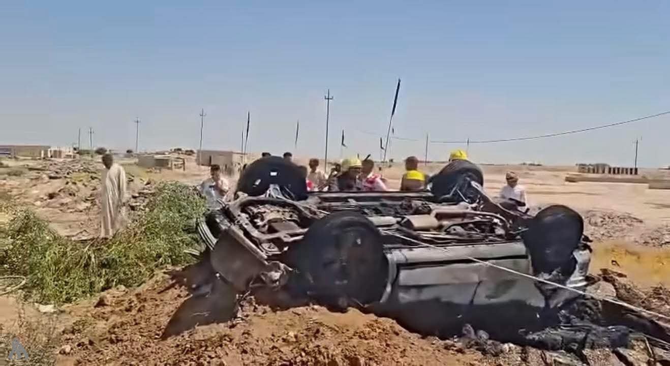 لە ڕووداوەکەدا ئۆتۆمبێلەکە  سووتاوە