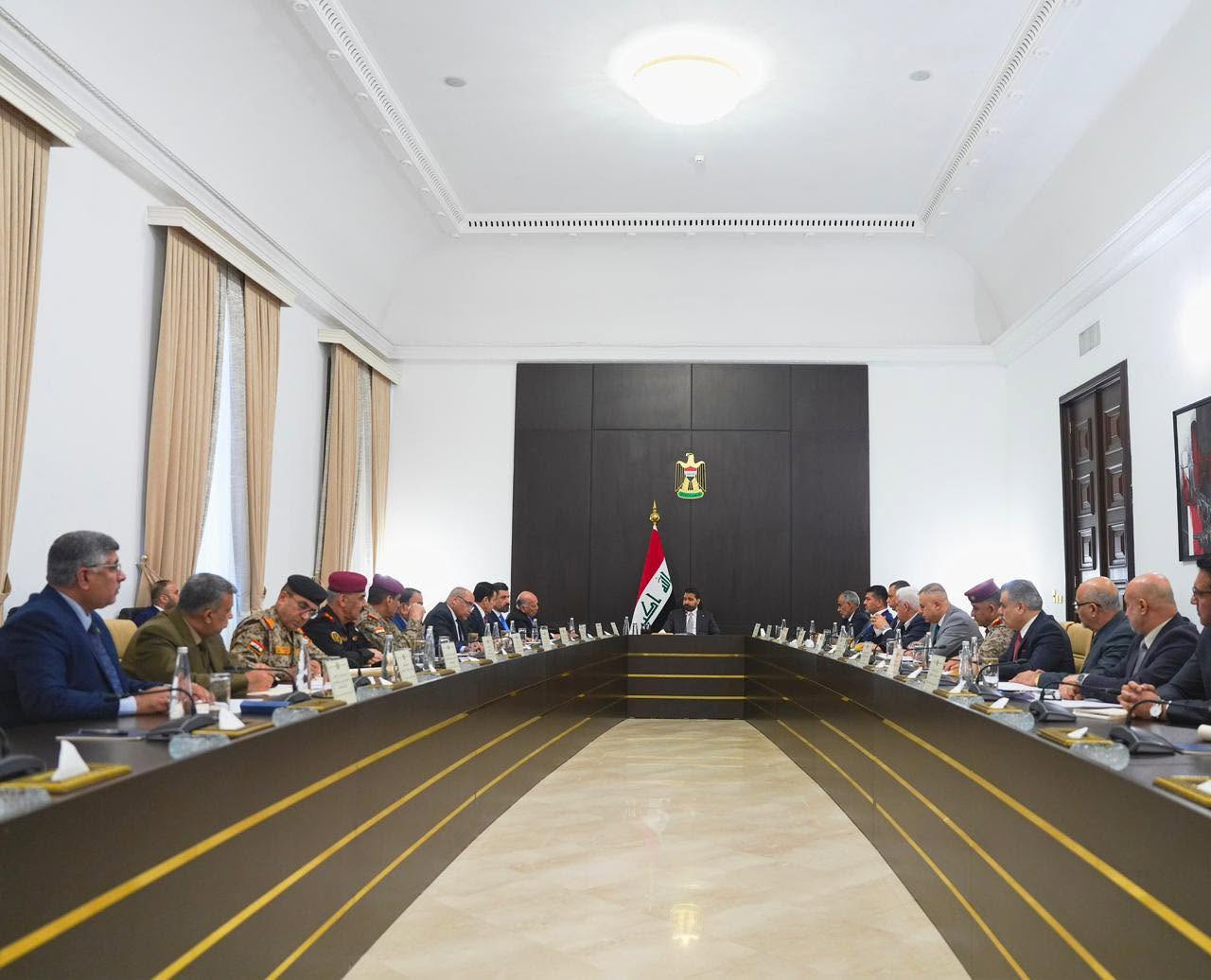 کۆبوونەوەی ئەنجوومەنی وزاری بۆ ئاسایشی نیشتمانیی عێراق بە سەرپەرشتی عەلی زەیدی، سەرۆکوەزیرانی عێراق