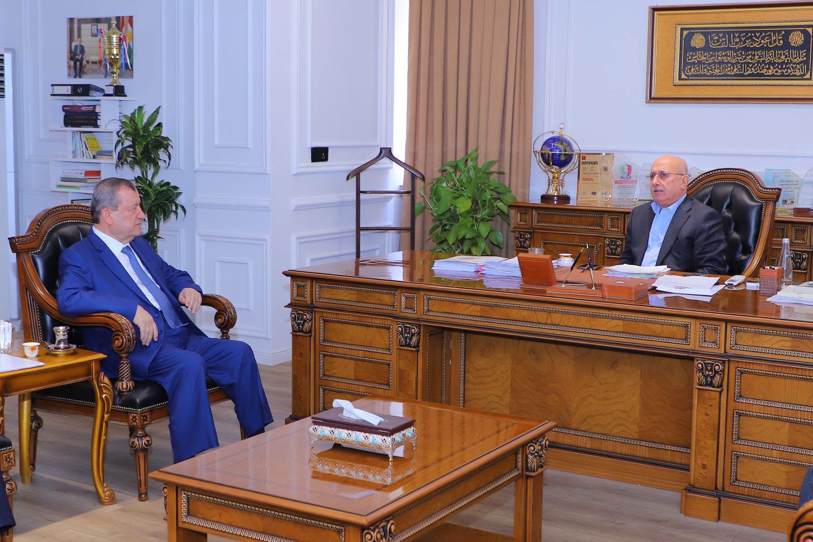 کۆبوونەوەی ئاوات شێخ جەناب لەگەڵ ئەحمەد ئیسماعیل،خاوەنی گرووپی کۆمپانیاکانی ئەحمەد ئیسماعیل 