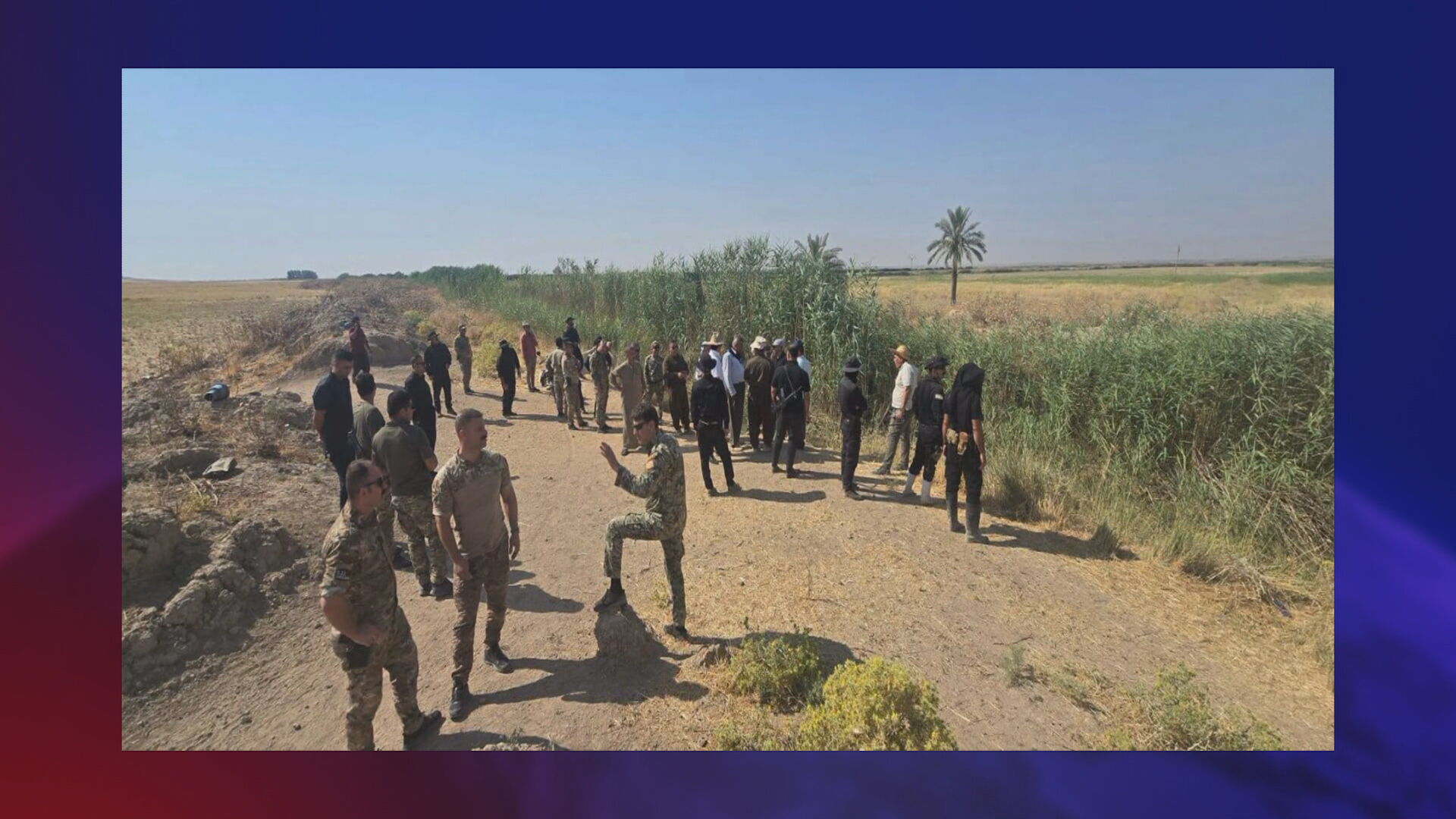 هێزەکانی پۆلیسی گەرمیان لە کاتی گەڕان بە دوای گەنجە خنگاوەکەدا
