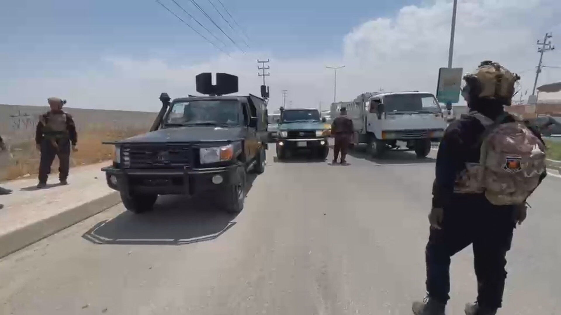 هێزەکانی پۆلیس لەو ناوچەیەی کەرکووک کە ئاڵۆزی و پێکهەڵپژانەکانی تێدا روویداوە