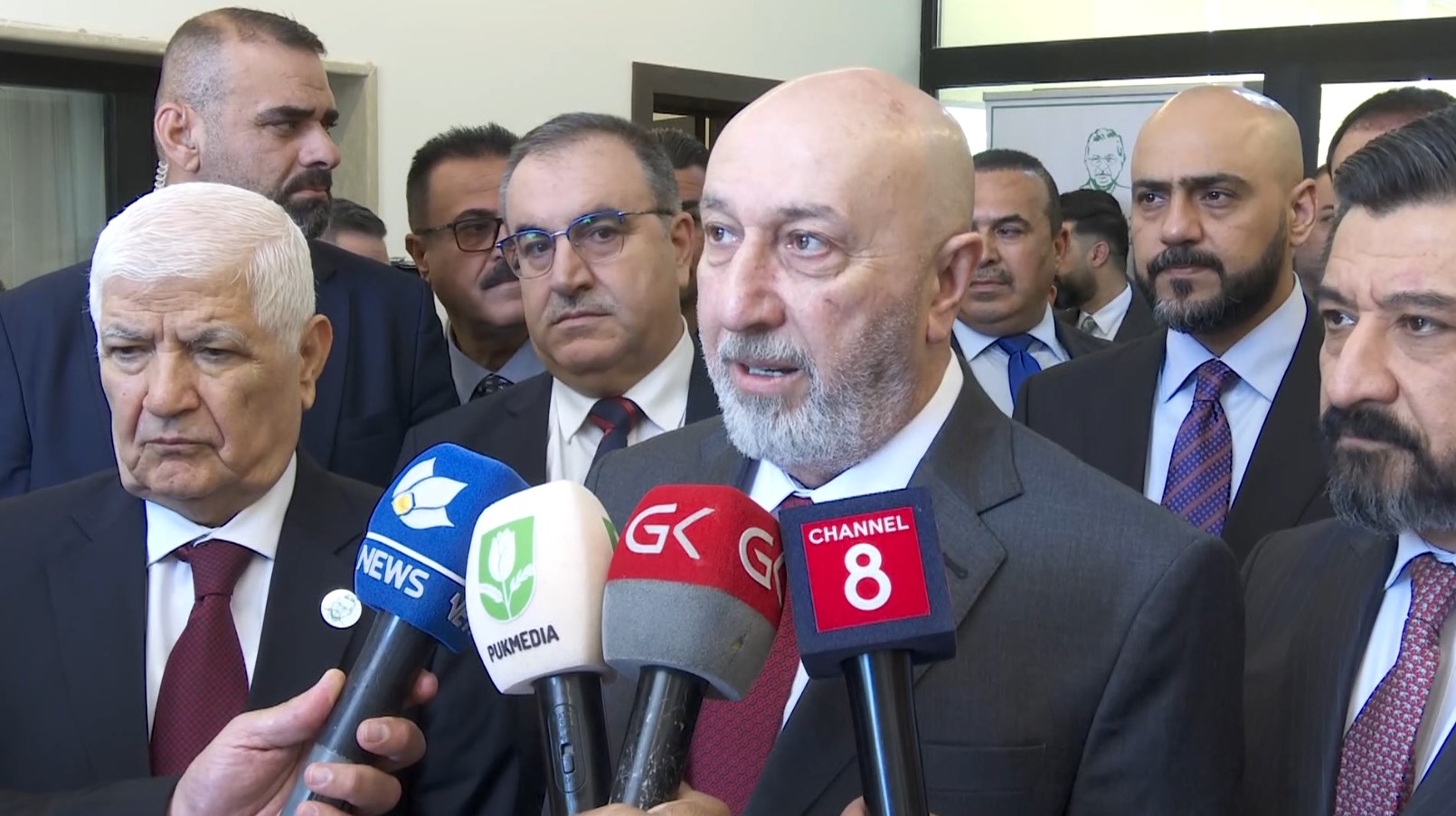 نزار ئامێدی، سەرۆککۆماری عێراق لە کاتی سەردانیکردنی دامەزراوەی مام جەلال لە بەغداد