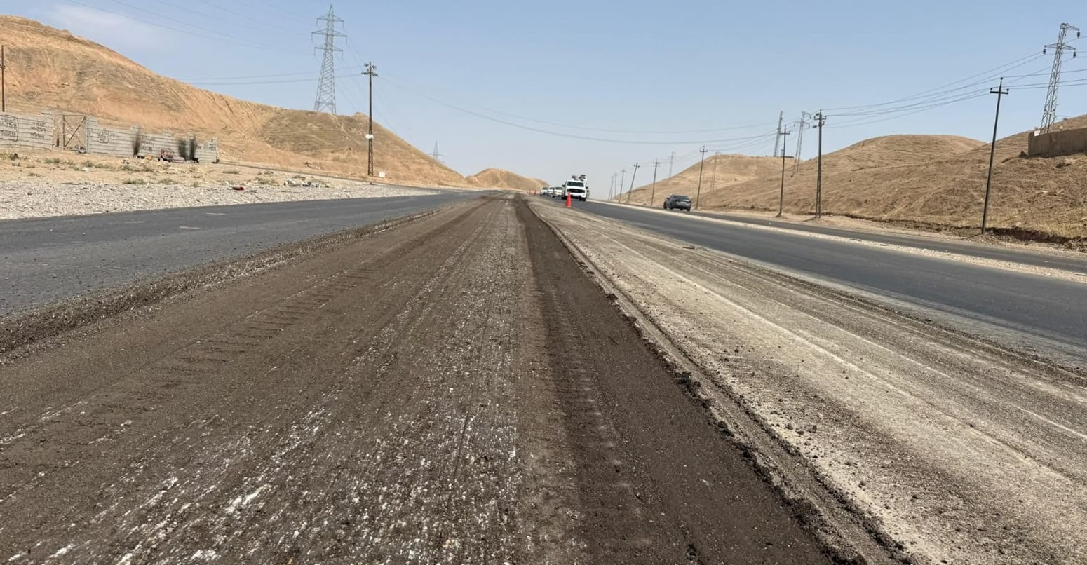 دیمەنێکی نۆژەنکردنەوەی ڕێگای سلێمانی - کەرکوک
