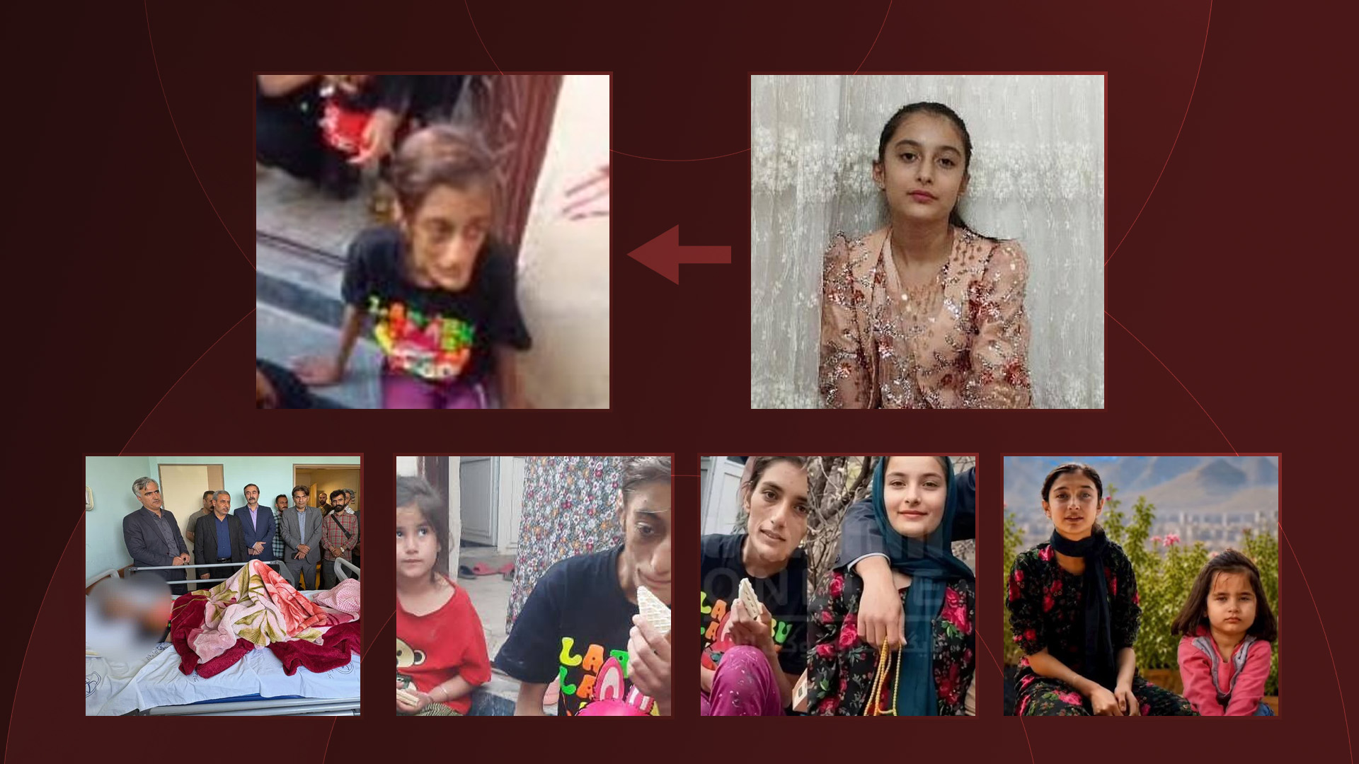 دیمەنەکانی نارین و ئارین لە پێش ئەشکەنجەدان و دوای ئەشکەنجەدان