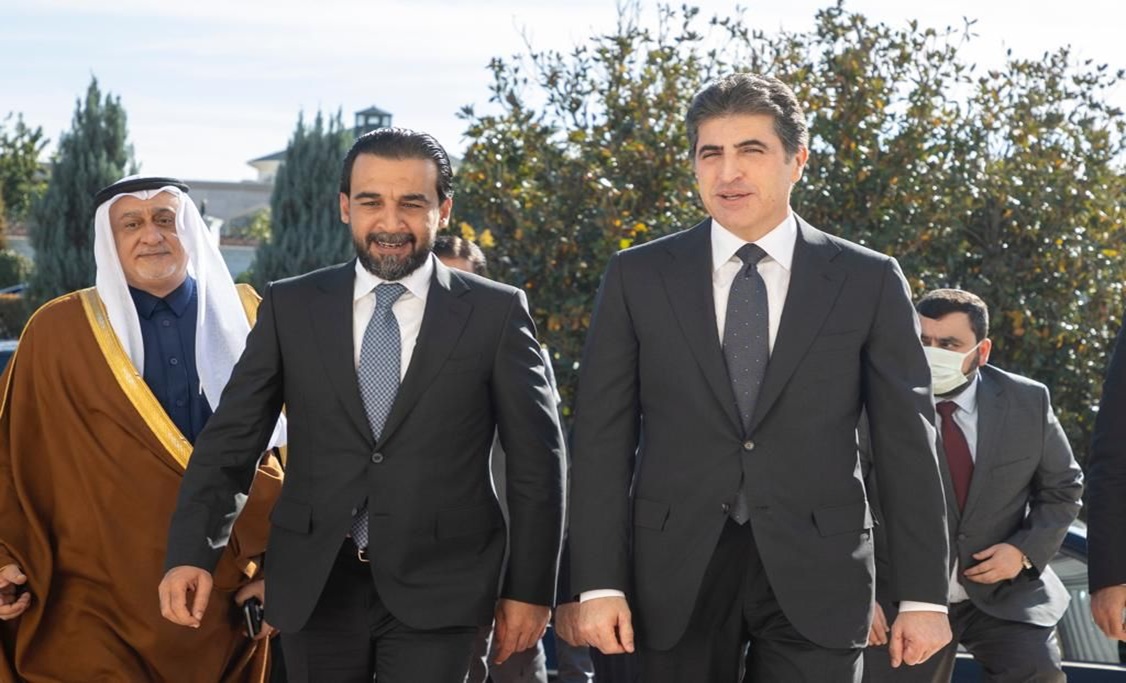 دیدارى نێچیرڤان بارزانى، سەرۆکى هەرێمى کوردستان و محەممەد حەلبوسى، سەرۆکى حیزبى تەقەدوم
فۆتۆ: ئەرشیف