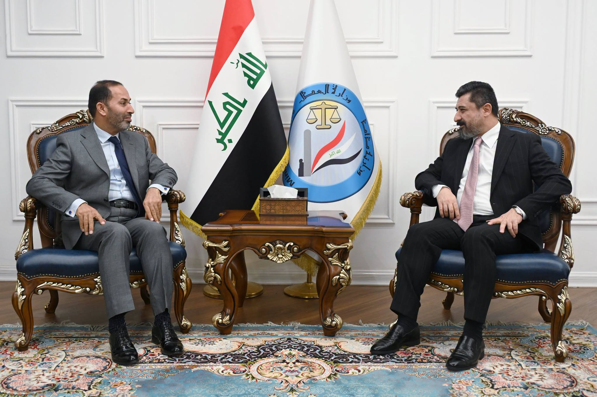 کۆبوونەوەی خالید شوانی، وەزیری دادی عێراق و ماهر سالم تەراونە، باڵیۆزی ئوردن لە عێراق