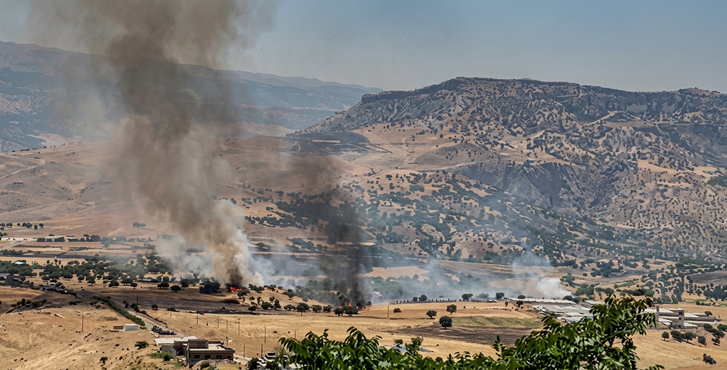 هێرشە مووشەکییەکانى کۆمارى ئیسلامى ئێران بۆسەر بارەگاکانى کۆمەڵەى زەحمەتکێشانى کوردستان لە زڕگوێز لە شارى سلێمانى