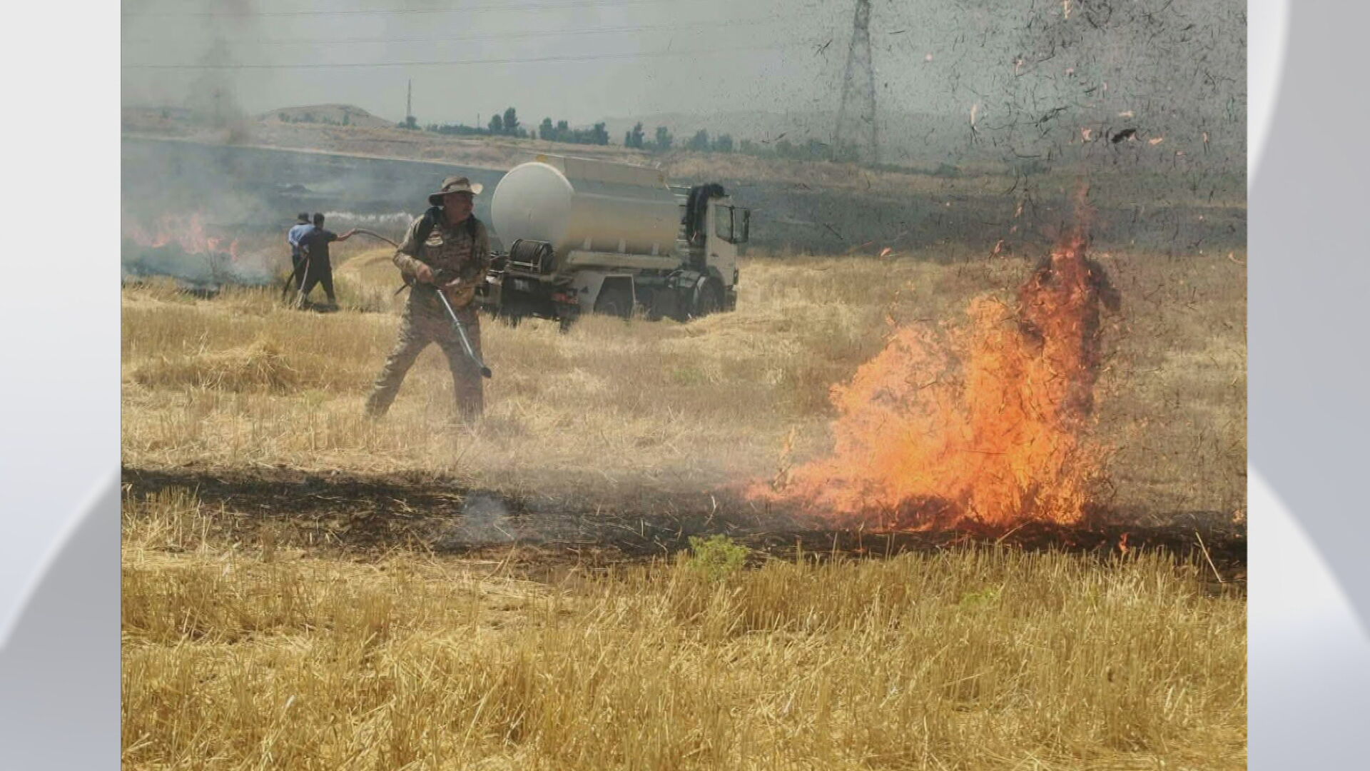 ئاگرکەوتنەوە لە سنووری گوندی کۆپتەپە 
