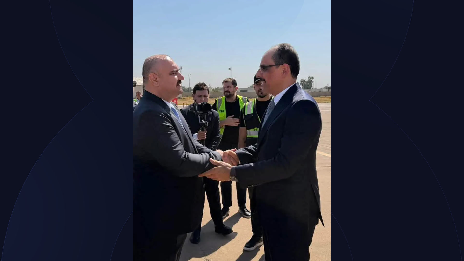 ، محەمەد سەمعان ئاغا، پارێزگاری کەرکووک، پێشوازی لە ئیبراهیم کاڵن، سەرۆکی دەزگای هەواڵگریی تورکیا و شاندی یاوەری کرد