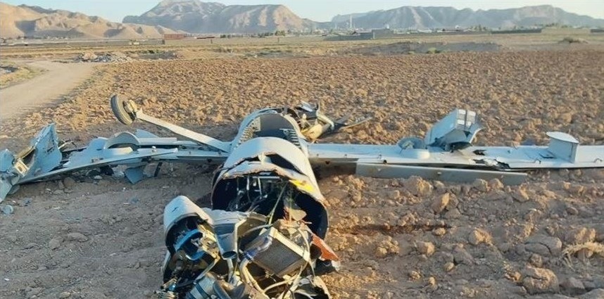 درۆنێکی جۆری ئێم کیو 9ی ئەمریکی لە دوای کەوتنەخوارەوەی