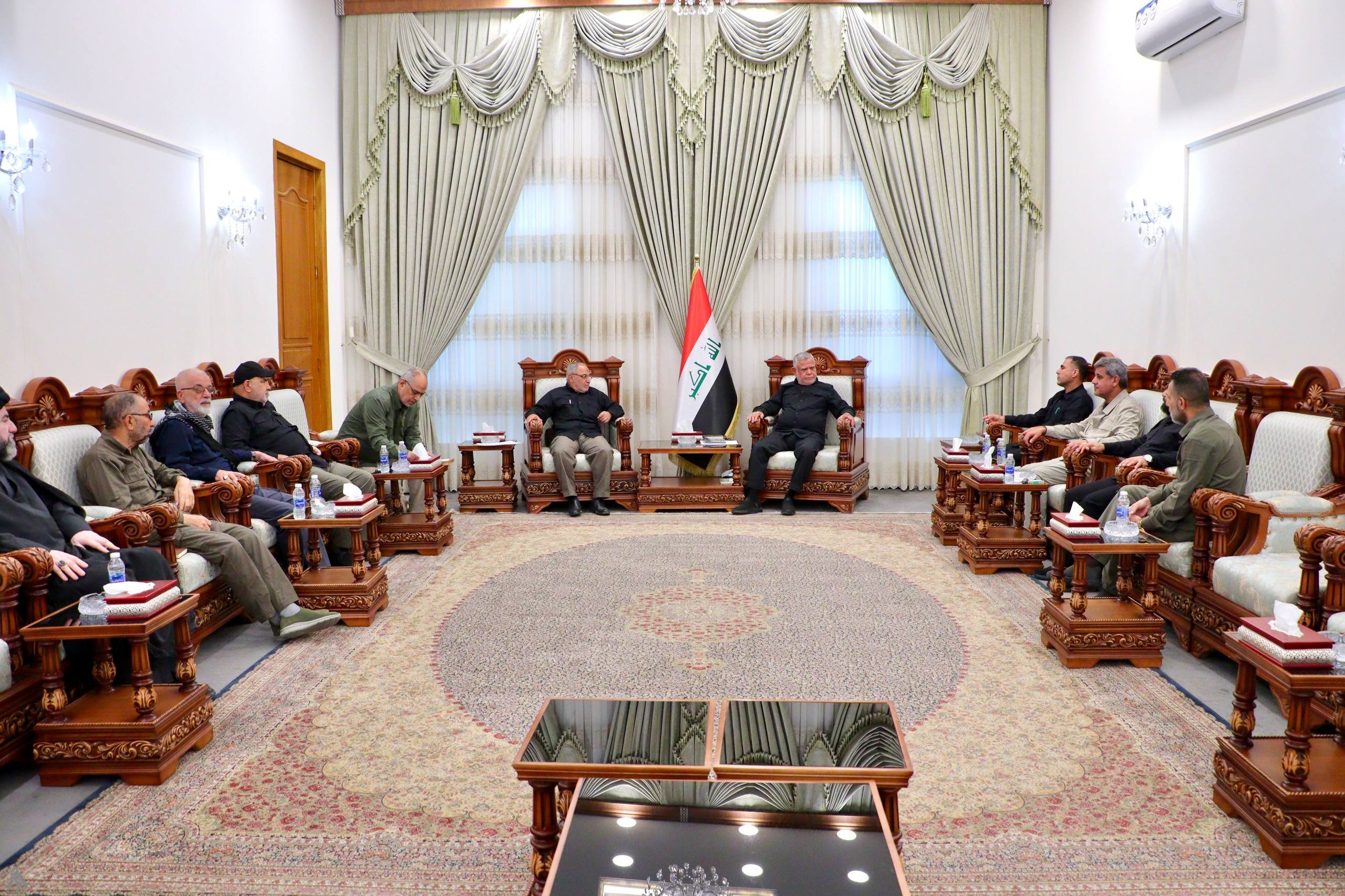 هادی عامری و سەرکردەکانی حەشدی شەعبی بۆ بەرزکردنەوەی ئامادەباشی کۆبوونەوە