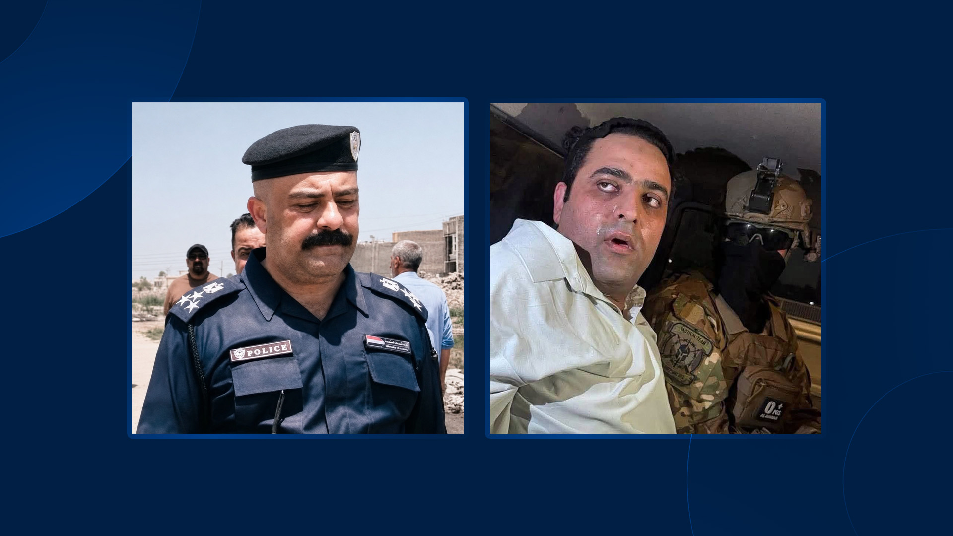 بکوژى عەمید هیشام محەممەد لە ماڵى کەسێکدا لە بەرى ڕەسافە دەستگیرکرا، کە ئەو کەسەى داڵدەى داوە سەر بە گرووپى داعشە و بەگوێرەى ماددەى 4ـى تیرۆر داواکراو بووە