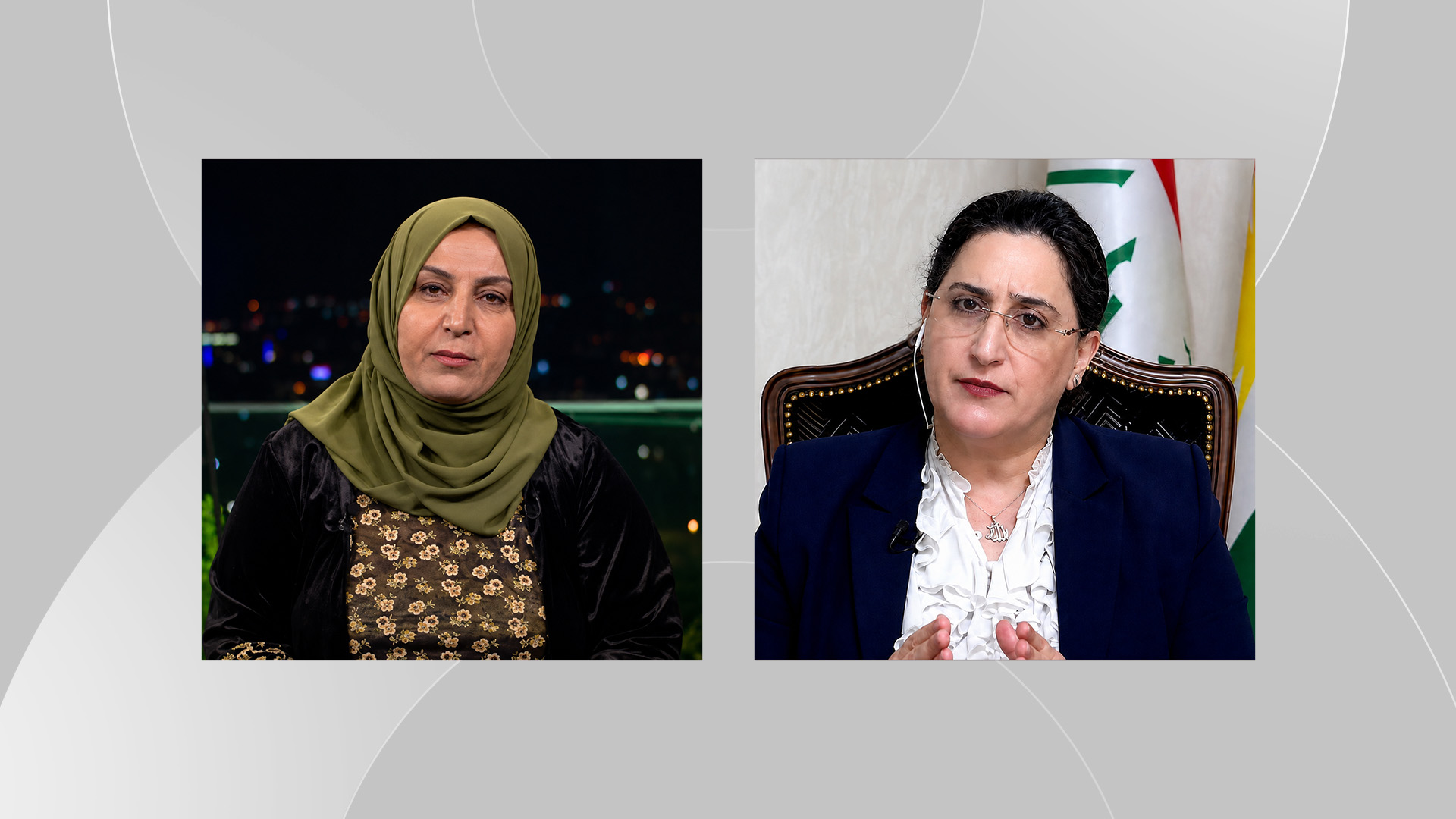 وێنەکە لە ڕاستەوە، ئەشواق جاف و نەزاکەت حسێن