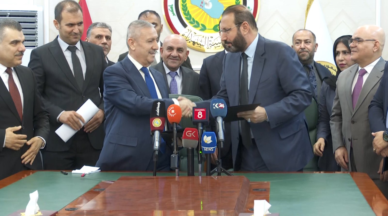 ئیمزاکردنی یاداشتنامەیەکی هاوبەشی نێوان وەزارەتی کاروبارى شەهیدان و ئەنفالکراوانی هەرێمی کوردستان و دەزگاى شەهیدانى عێراق 